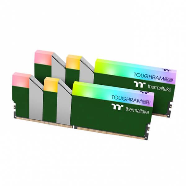 Thermaltake RG28D408GX2-3600C18A Desktop Ram Toughram RGB Series 16GB (8GBx2) DDR4 3600MHz RGB (Racing Green)