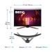 BenQ MOBIUZ EX3210R - 32 Inch Curved Gaming Monitor (1000R Curved, AMD FreeSync, HDR10, 1ms Response Time, 165Hz Refresh Rate, Frameless, 2K QHD VA Panel, HDMI, DisplayPort, Speakers)