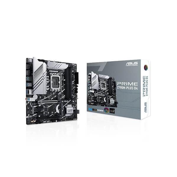 Asus Prime Z790M-Plus D4 Motherboard (Intel Socket 1700/14th, 13th and 12th Generation Core Series CPU/Max 128GB DDR4 5333MHz Memory)