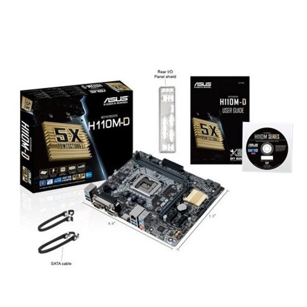 ASUS H110M-D Motherboard (Intel Socket 1151/7th And 6th Generation Core Series CPU/Max 32GB DDR4 2133MHz Memory)