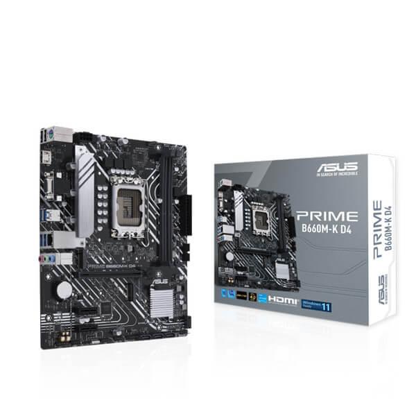 Asus Prime B660M-K D4 Motherboard (Intel Socket 1700/12th Generation Core Series CPU/Max 64 GB DDR4 5333MHz Memory)
