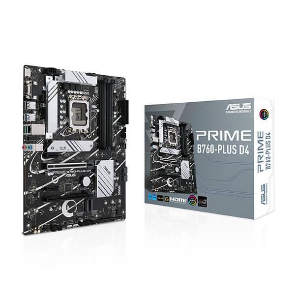 Asus Prime B760-Plus D4 Motherboard (Intel Socket 1700/13th and 12th Generation Core Series CPU/Max 128GB DDR4 5066MHz Memory)