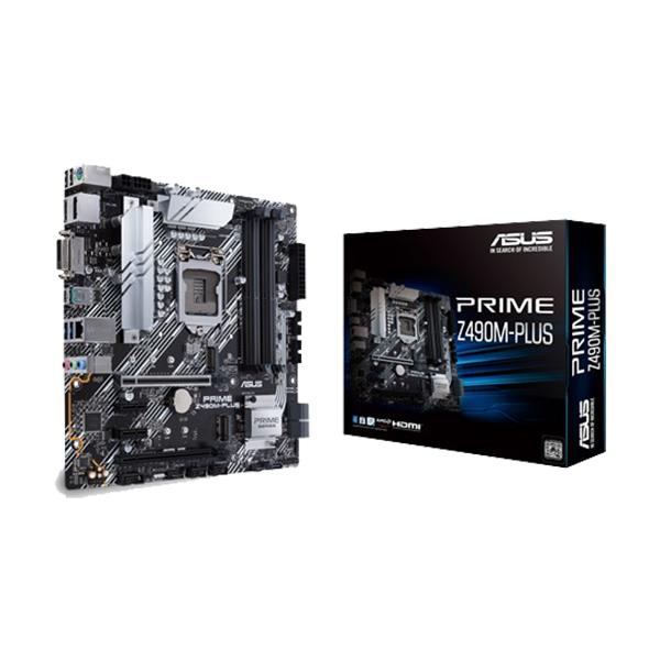 ASUS PRIME Z490M-PLUS Motherboard (Intel Socket 1200/10th Generation Core Series CPU/Max 128GB DDR4 4400MHz Memory)
