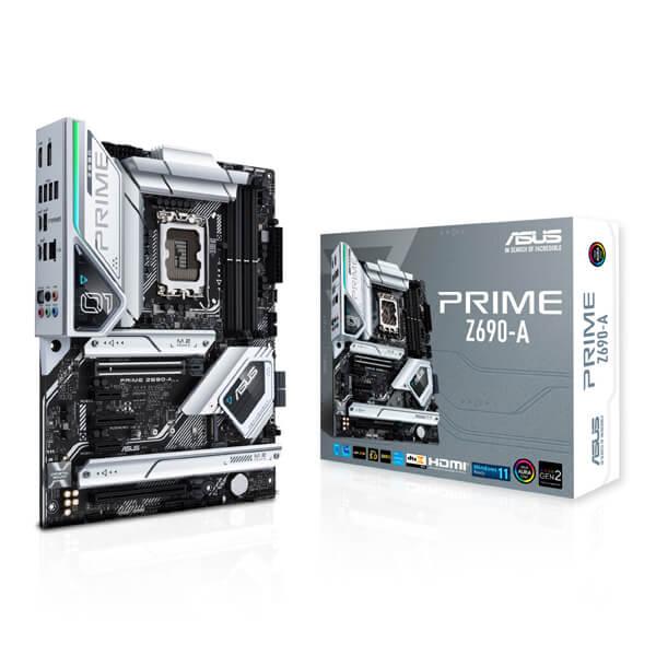 Asus PRIME Z690-A Motherboard (Intel Socket 1700/12th Generation Core Series CPU/Max 128GB DDR5 6000MHz Memory)