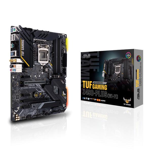 Asus TUF Gaming Z490 Plus (Wi-Fi) Motherboard (Intel Socket 1200/10th Generation Core Series CPU/Max 128GB DDR4 4800MHz Memory)