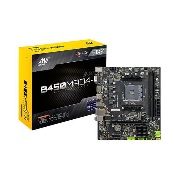 Ant Value B450MAD4-N Motherboard (AMD Socket AM4/Ryzen Series CPU/DDR4 3600MHz Memory)