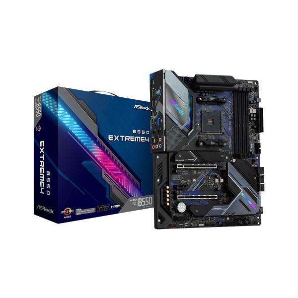 Asrock B550 Extreme4 Motherboard (AMD Socket AM4/Ryzen 5000, 4000G and 3000 Series CPU/Max 128GB DDR4 4733MHz Memory)