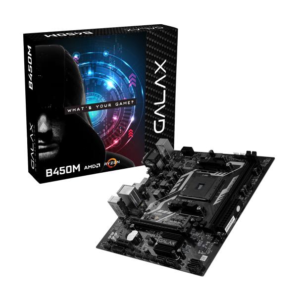 GALAX B450M Motherboard (AMD Socket AM4/Ryzen Series CPU/Max 32GB DDR4 Memory)