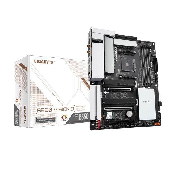 GIGABYTE B550 VISION D (Wi-Fi) Motherboard (AMD Socket AM4/Ryzen 5000, 4000G, 3000 Series and Ryzen 3000 with Radeon Graphics Processor/Max 128GB DDR4 5200MHz Memory)