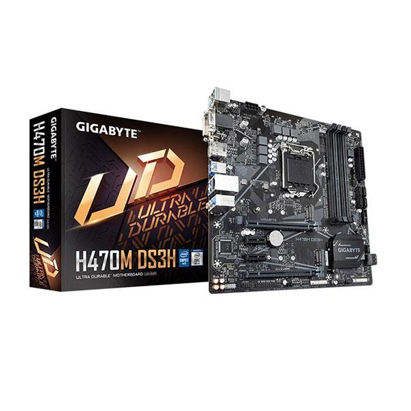 Gigabyte H470M DS3H Motherboard (Intel Socket 1200/10th Generation Core Series CPU/Max 128GB DDR4 2933MHz Memory)