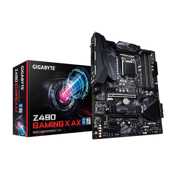 Gigabyte Z490 GAMING X AX (Wi-Fi) Motherboard (Intel Socket 1200/10th Generation Core Series CPU/Max 128GB DDR4 4600MHz Memory)