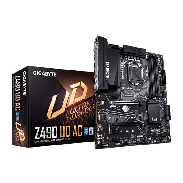 Gigabyte Z490 UD AC (Wi-Fi) Motherboard (Intel Socket 1200/10th Generation Core Series CPU/Max 128GB DDR4 4500MHz Memory)