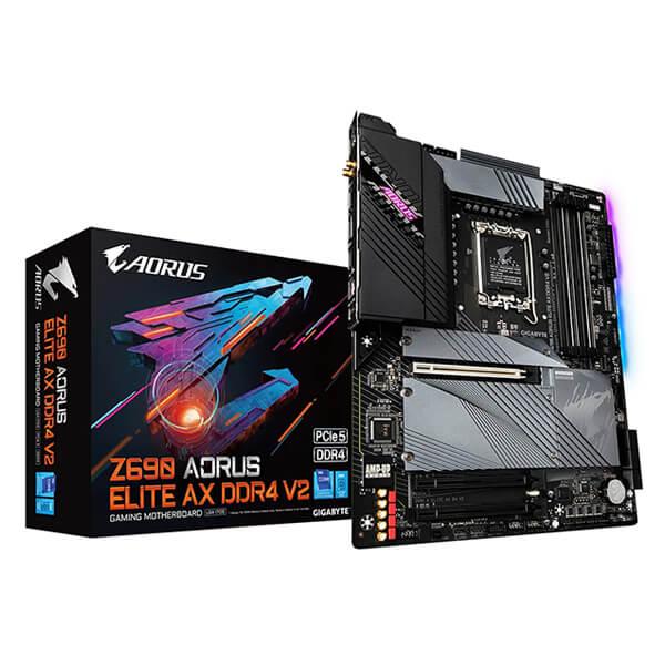 Gigabyte Z690 Aorus Elite AX DDR4 V2 (Wi-Fi) Motherboard (Intel Socket 1700/13th and 12th Generation Core Series CPU/Max 128GB DDR4 5333MHz Memory)