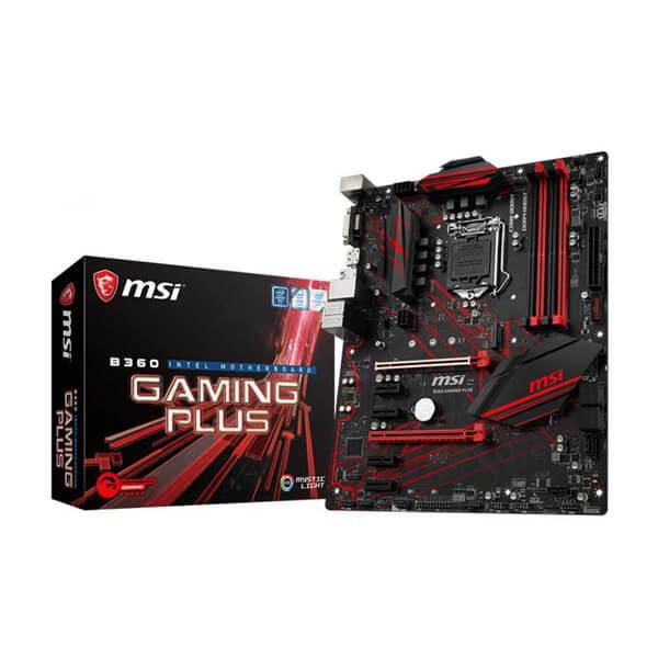 MSI B360 Gaming Plus Motherboard (Intel Socket 1151/8th Generation Core Series CPU/Max 64GB DDR4 2666MHz Memory)