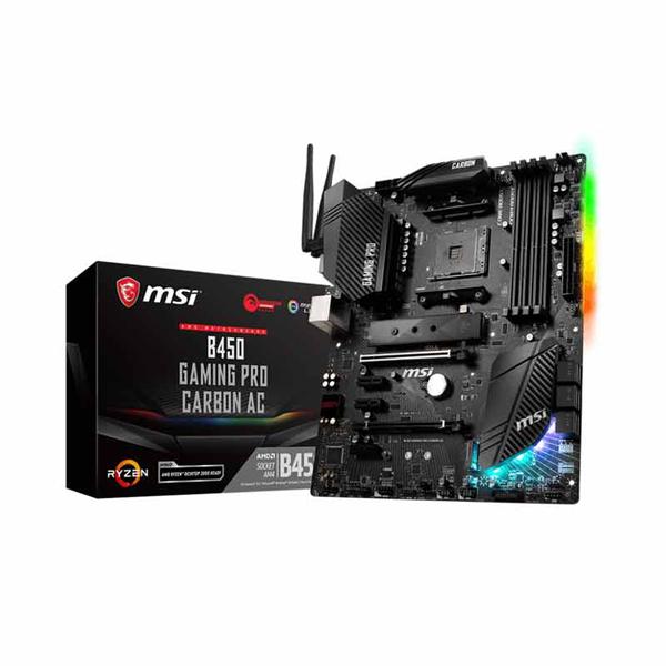 MSI B450 Gaming Pro Carbon AC (Wi-Fi) Motherboard (Amd Socket AM4/Ryzen Series CPU/Max 64GB DDR4 3466MHz Memory)