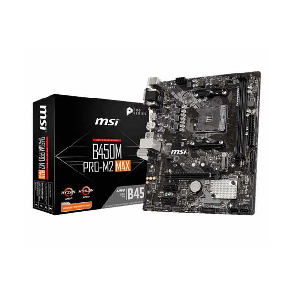 MSI B450M PRO-M2 MAX Motherboard (Amd Socket AM4/Ryzen Series CPU/Max 32GB DDR4 3466MHz Memory)