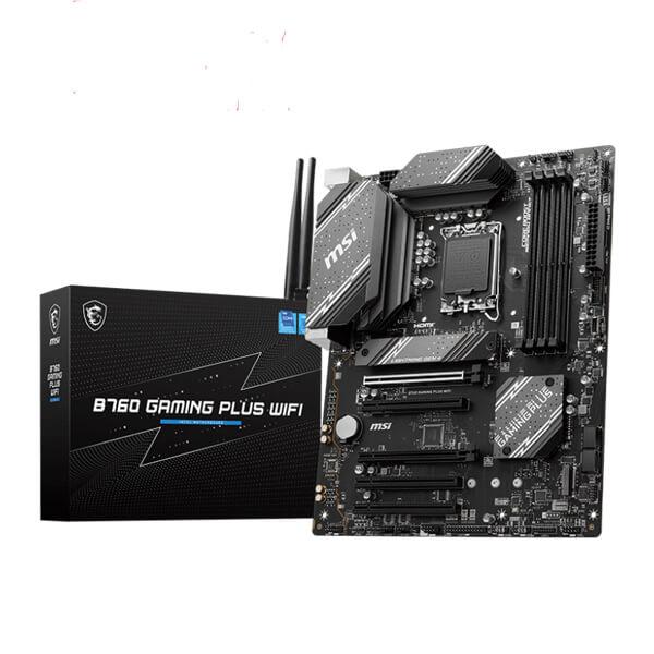 MSI B760 Gaming Plus WIFI Motherboard (Intel Socket 1700/14th, 13th and 12th Generation Core Series CPU/Max 192GB DDR5 6800MHz Memory)