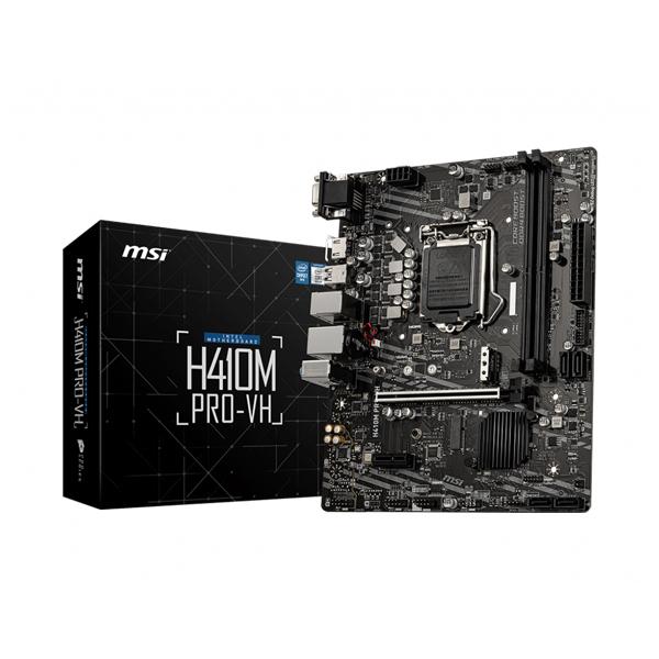 Msi H410M Pro-VH Motherboard (Intel Socket 1200/10th Generation Core Series CPU/Max 64GB DDR4 2933MHz Memory)