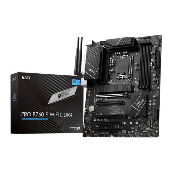 MSI Pro B760-P WIFI DDR4 Motherboard (Intel Socket 1700/14th, 13th and 12th Generation Core Series CPU/Max 128GB DDR4 5333MHz Memory)