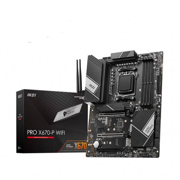 MSI PRO X670-P WIFI Motherboard (AMD Socket AM5/Ryzen 7000 Series CPU/Max 128GB DDR5 6600MHz Memory)
