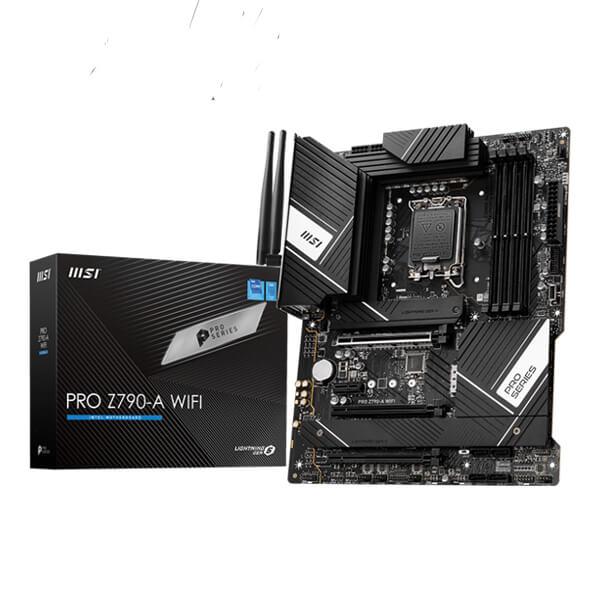 MSI Pro Z790-A WIFI Motherboard (Intel Socket 1700/14th, 13th and 12th Generation Core Series CPU/Max 128GB DDR5 7200MHz Memory)
