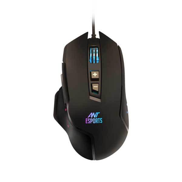 Ant Esports GM300 RGB Wired Gaming Mouse (4800 DPI, LED Lighting, 1000Hz Polling Rate, Black)