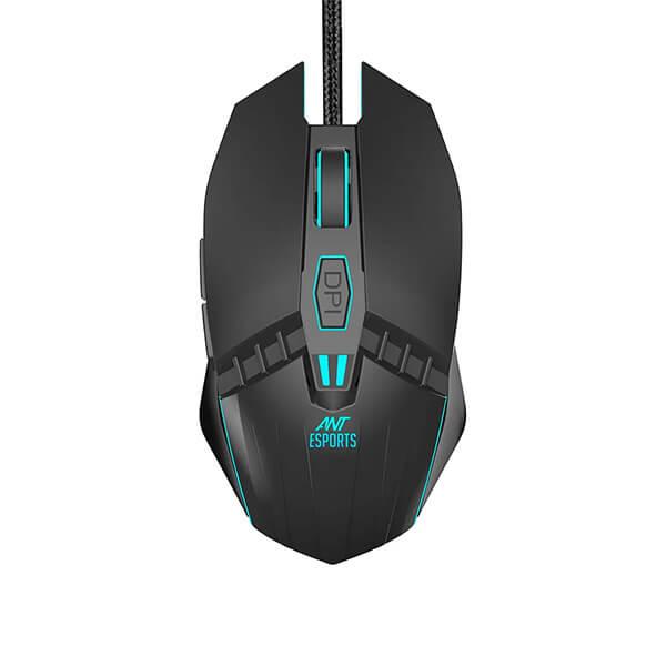 Ant Esports GM50 Wired Gaming Mouse (3600 DPI, LED Lighting, Black)