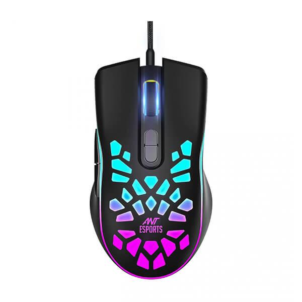 Ant Esports GM80 Wired Gaming Mouse (3600 DPI, Optical Sensor, Black)