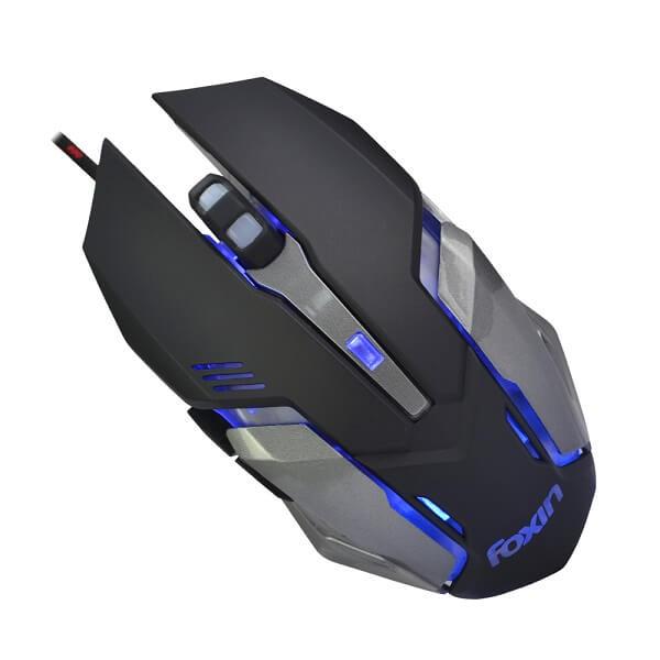 Foxin FGM-601 RGB Ergonomic Wired Gaming Mouse (2400 DPI, Optical Sensor, RGB Lighting)