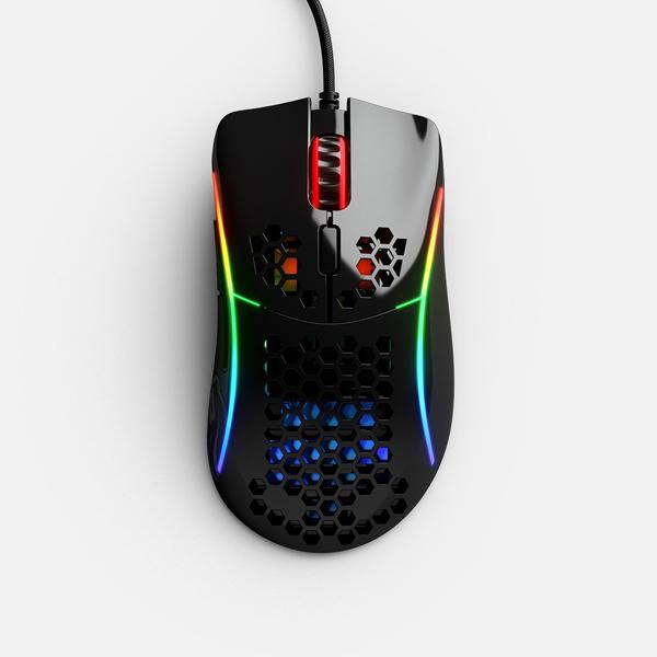 Glorious Model D- RGB Ergonomic Wired Gaming Mouse (12000 DPI, 1000 Hz Polling Rate, Pixart PMW-3360 Sensor, RGB, Glossy Black)