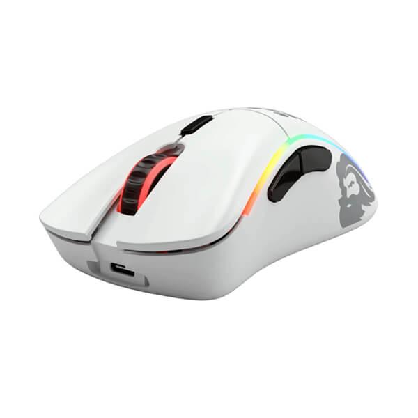 Glorious Model D - (Minus) Ergonomic Wireless Gaming Mouse (19000 DPI, Glorious Switches, Glorious BAMF Sensor, RGB Lighting, 1000Hz Polling Rate, Matte White)