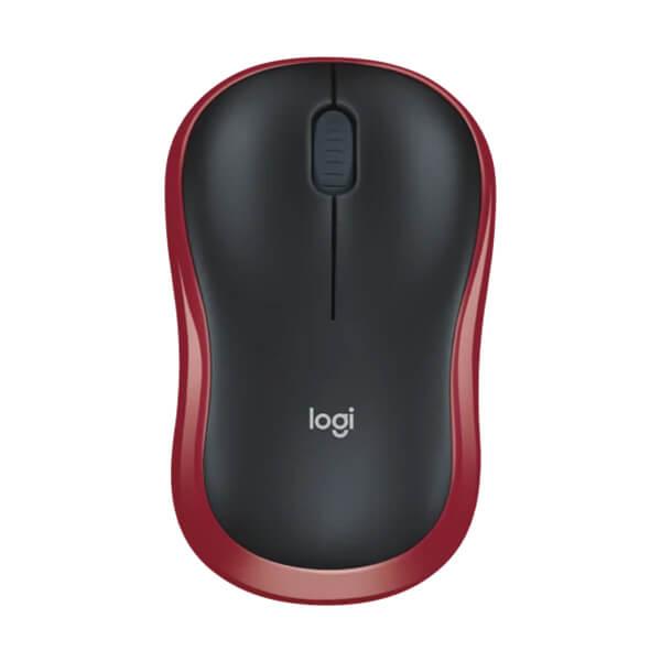 Logitech M185 Wireless Mouse - (1000 DPI, Optical Sensor, Red)