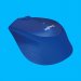 LOGITECH M331 SILENT PLUS Blue Ergonomic Wireless Mouse - (1000 DPI, Optical Sensor)