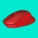 LOGITECH M331 SILENT PLUS Red Ergonomic Wireless Mouse - (1000 DPI, Optical Sensor)