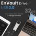 EVM EnVault 32GB USB 2.0 Pen Drive