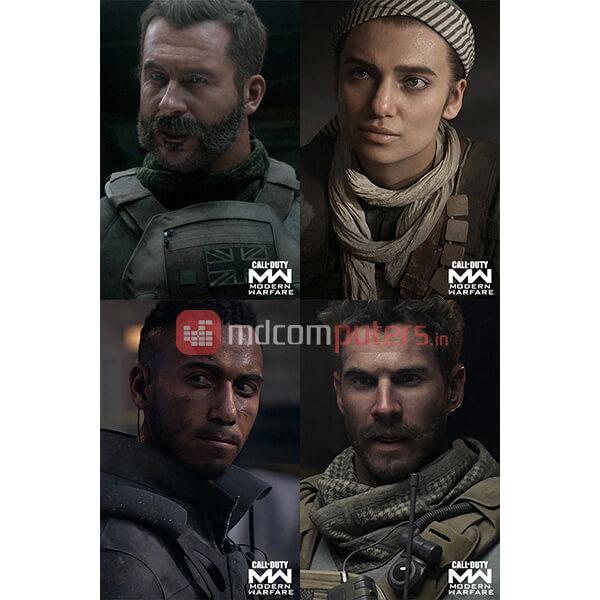 Call Of Duty Modern Warfare Characters Game Poster (170GSM Full Gumming Sheet, 12x18 Inch)