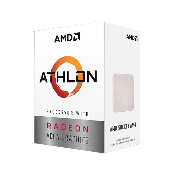 AMD Athlon 3000G Processor with Radeon Vega 3 Graphics (2 Cores 4 Threads with Base Clock of 3.5GHz, AM4 Socket and 5MB Cache Memory)