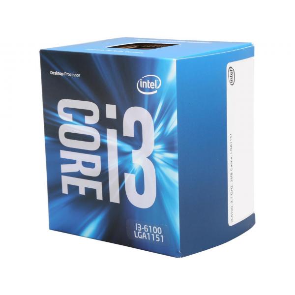 6th Gen Intel® Core™ i3-6100 Desktop Processor 2 Core up to 3.7GHz LGA1151 (Intel® 200 Series chipset) 51W BX80662I36100