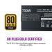 Cooler Master MWE 750 V2 SMPS - 750 Watt 80 Plus Gold Certification Fully Modular PSU With Active PFC