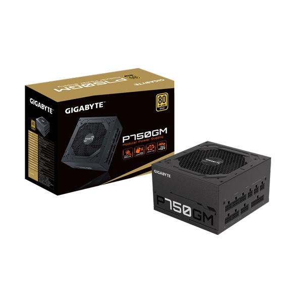 GIGABYTE P750GM SMPS - 750 Watt 80 Plus Gold Certification Fully Modular PSU With Active PFC