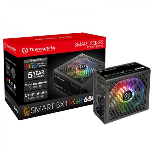 Thermaltake Smart BX1 RGB 650W SMPS 650 Watt 80 Plus Bronze Certification PSU With Active PFC