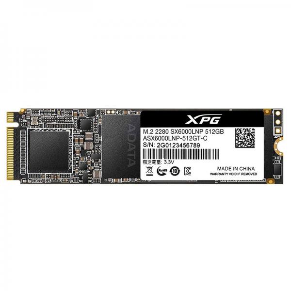 Adata XPG SX6000 Lite 512GB 3D NAND M.2 NVMe Internal SSD (ASX6000LNP-512GT-C)