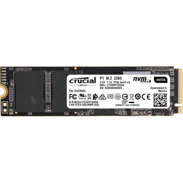 Crucial P1 500GB 3D NAND M.2 NVMe Internal SSD (CT500P1SSD8)