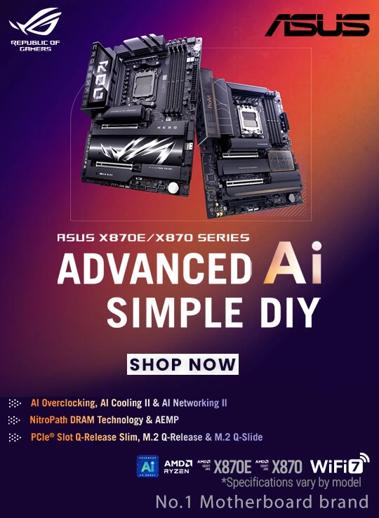 Asus X870 series motherboard