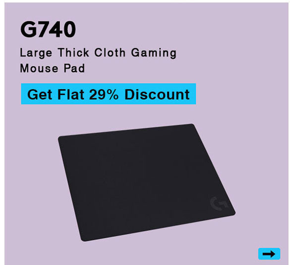 Logitech G740 Black Gaming Mouse Pad