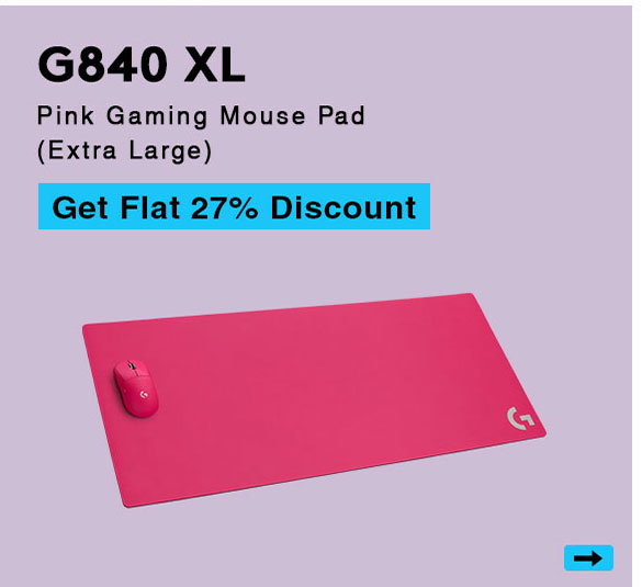 Logitech G840 XL Gaming Mouse Pad – Pink